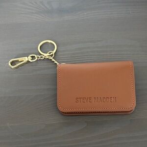 Steve Madden Brown Leather Keychain Wallet